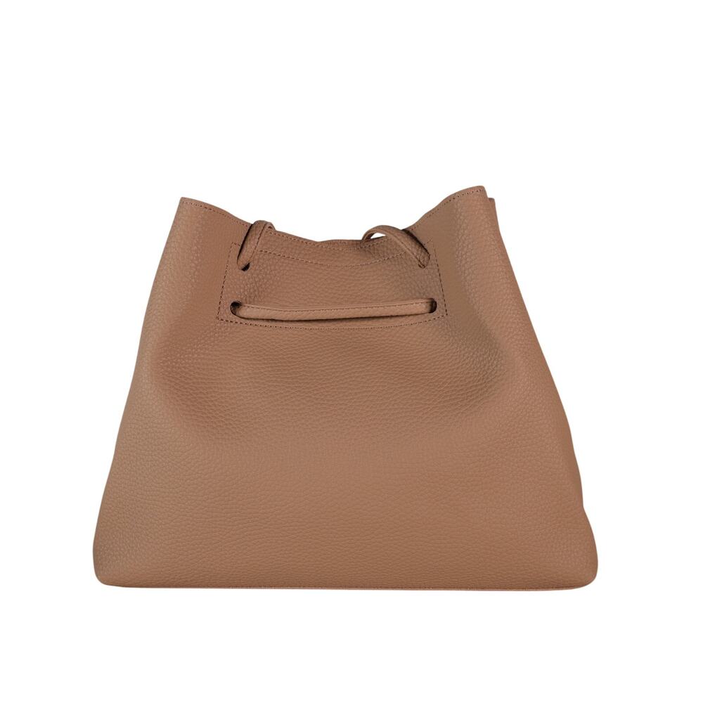 8 Other Reasons Vegan Pebbled Leather Slouchy Bucket Bag - Tan - NWT - Picture 4 of 7
